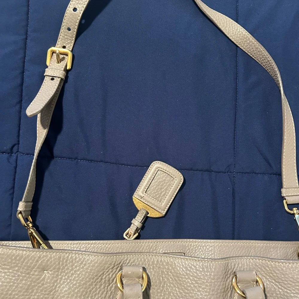 Prada • Taupe Leather Tote Bag • Large - Picture 8 of 16